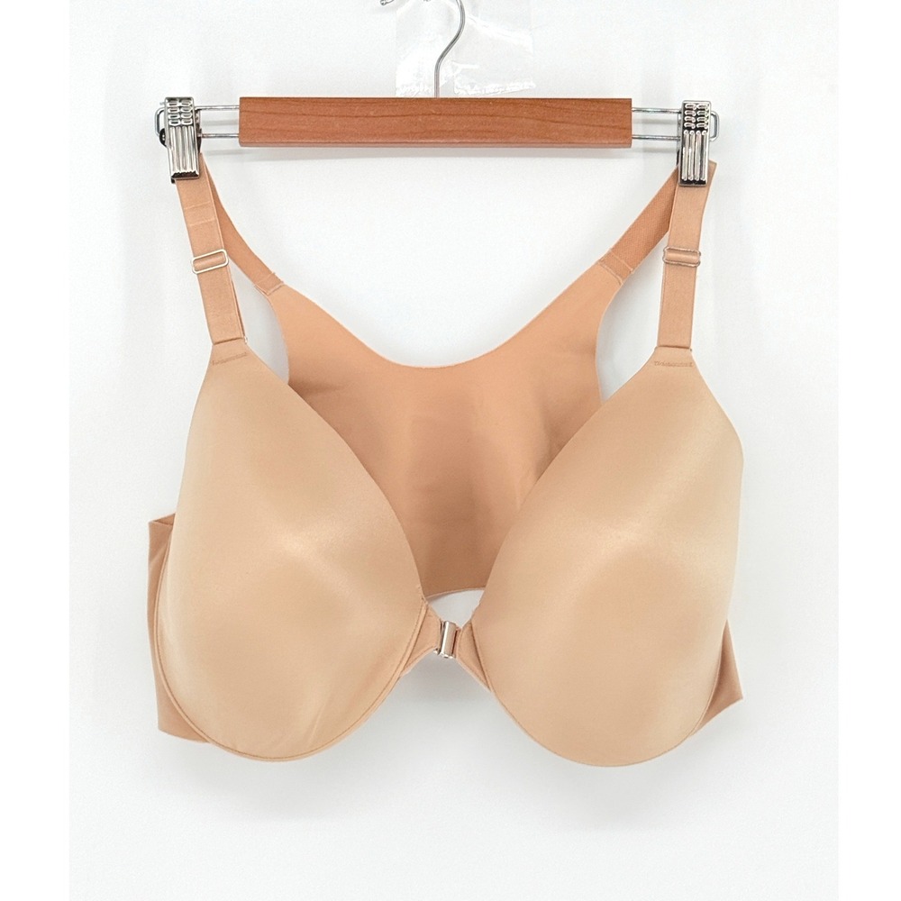 Soma Vanishing Back Full Coverage Front Close Bra Tan Plus Size 40DDD 011701